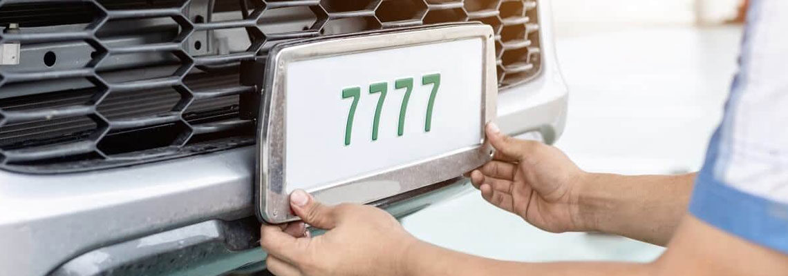 Plaque d'immatriculation voiture